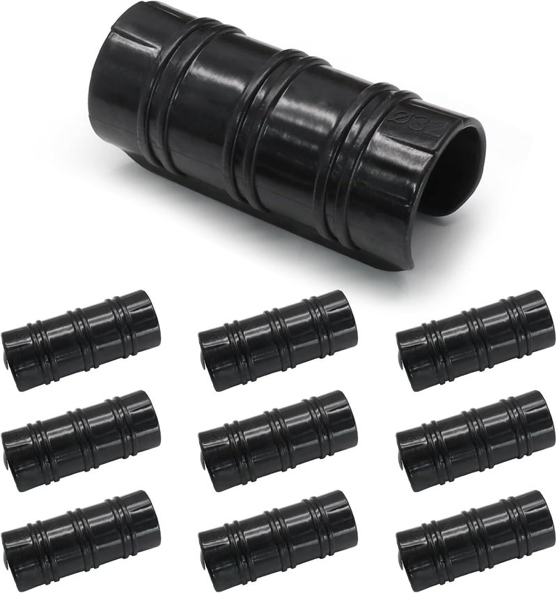 Jersvimc 12Pcs Greenhouse Clips 1-1/4 Inch PVC Clamp, Black Greenhouse Clamps Garden Plastic Clamp Farm Tube Clamps for Agriculture - Image 2